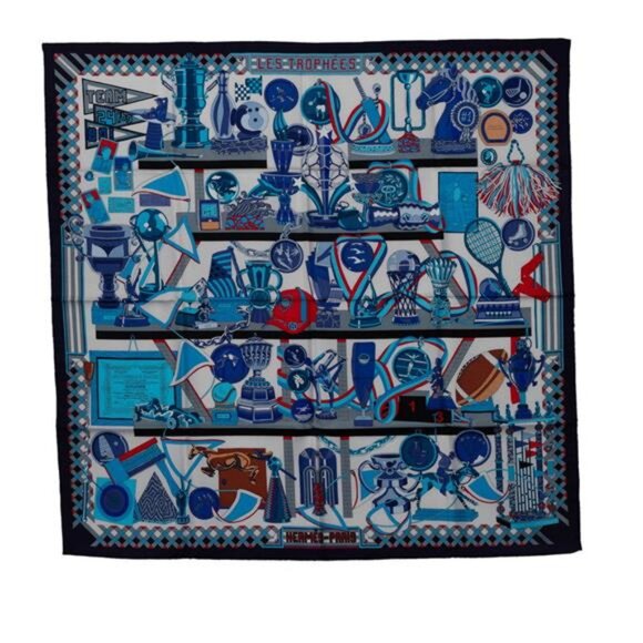 Hermes Accessories - Hermes Carre 90 Les Trophees Silk Scarf